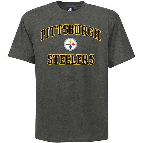 Pittsburgh Steelers Big & Tall Heart & Soul NFL T-Shirt - Grey